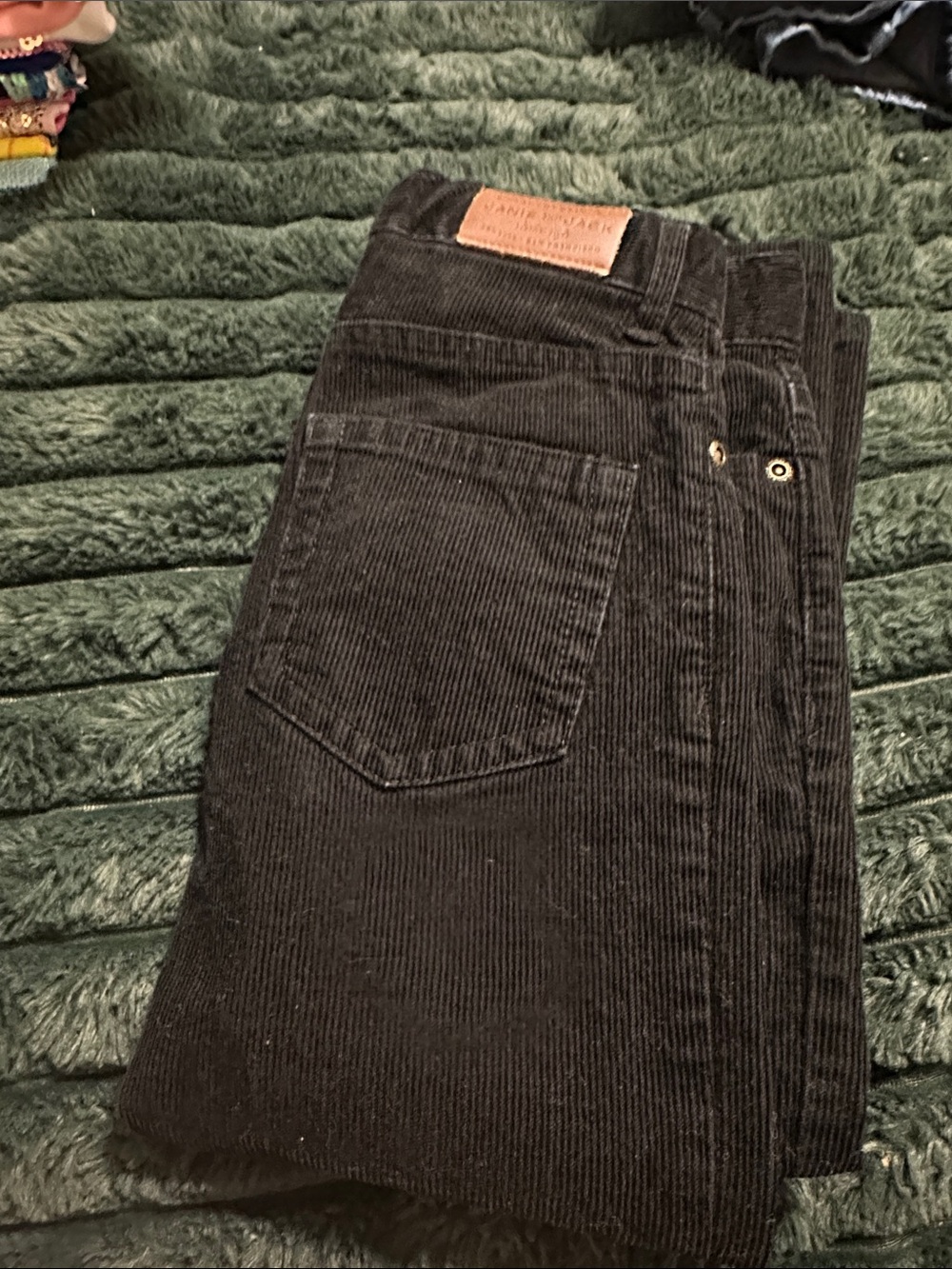 Janie and Jack Black Corduroy Straight Kids Pants